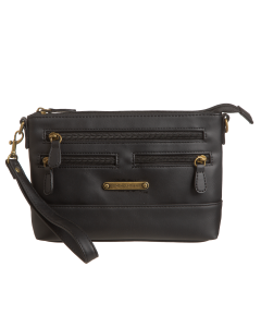 Nubuck Bonded Leather E/W 4-Bagger-Black