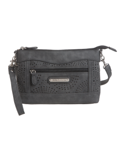 Nubuck Eco-Faux Leather E/W 4-Bagger-Black