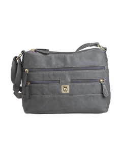 Crunch Bonded Leather Irene Hobo-Grey