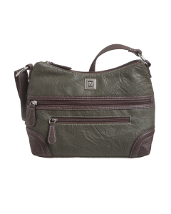 Washed Leather Irene Hobo-Olive/Brown
