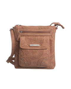 Nubuck Perforated Faux Leather Front Flap C/B
